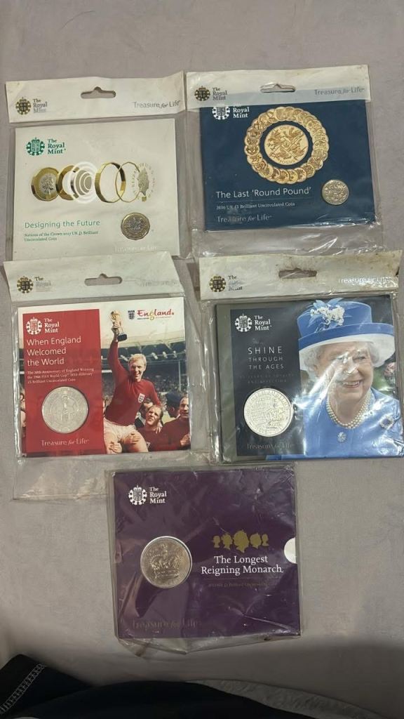 Uncirculated Royal mint collectible coins 