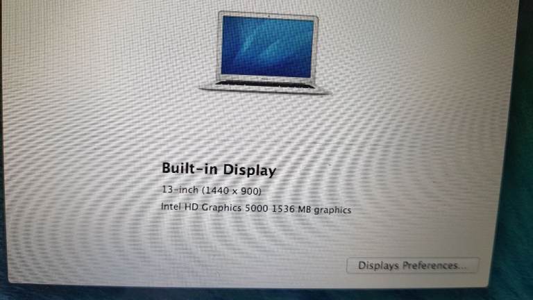 apple macbook air osx yosemite a1466 proessor intel core i5 1.4ghz 4g memory intel hd 