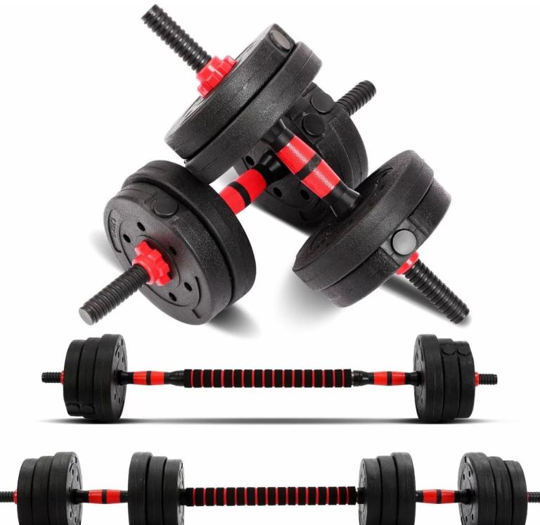 Adjustable 20kg dumbbell weights set - like new