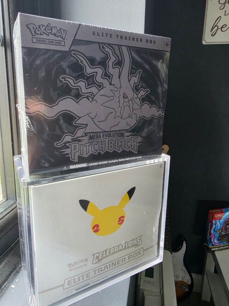 Pokemon Pitch black ETB and 25th anniversary Pokemon celebrations ETB 