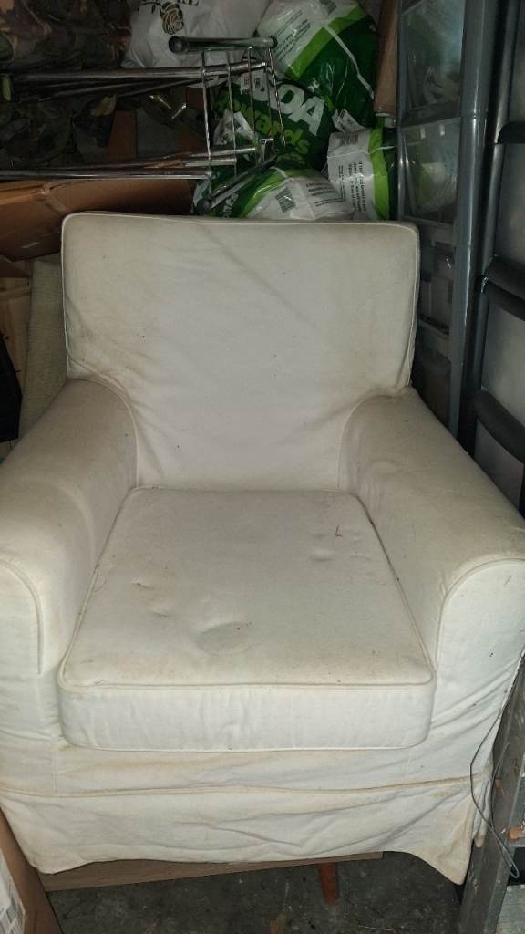 Cream Fabric Armchair – Needs a Clean