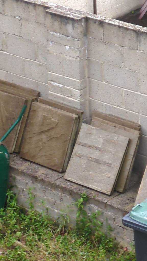 Mixed Garden Paving Slabs and Building Blocks