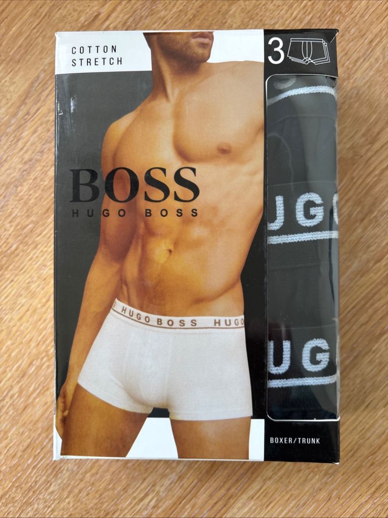 Hugo Boss Men's Boxer Shorts Underwear 3-Pack Black Size L