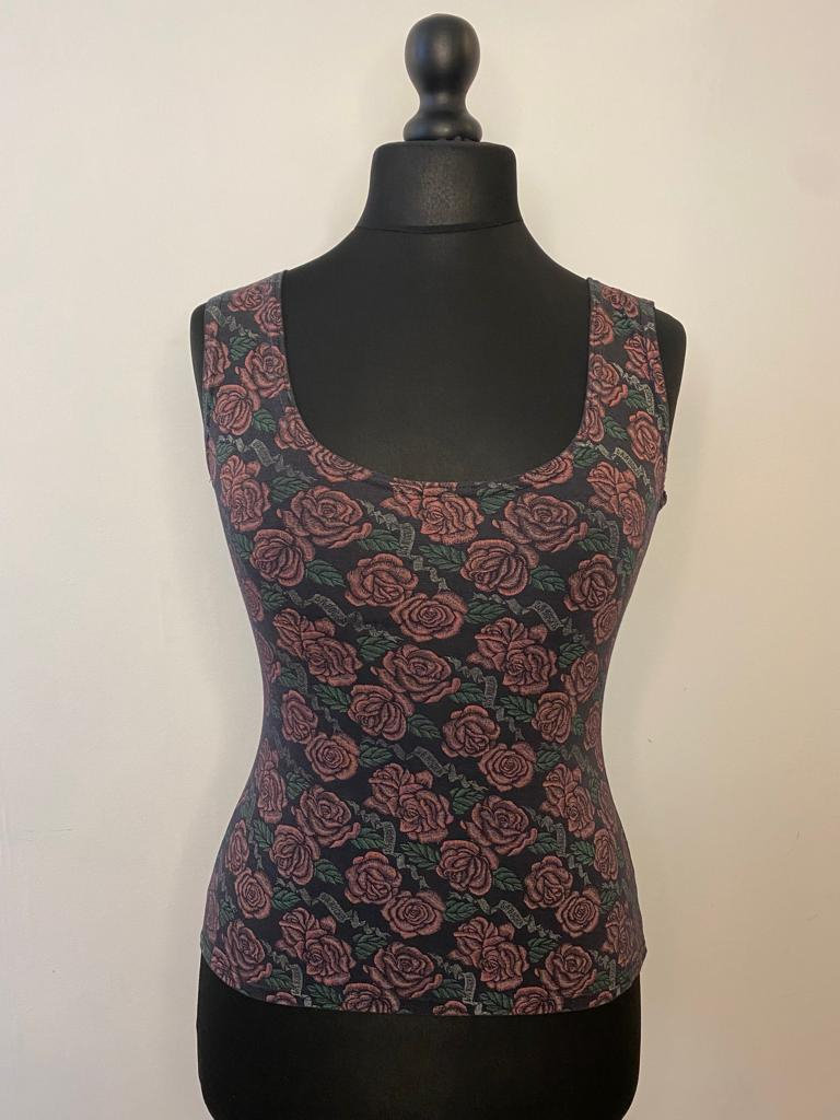 JOHNSON’S (LONDON) La Rocka Roses Singlet c1983