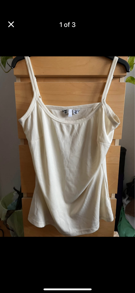 (936) Joanna Hope cream camisole top, size 12