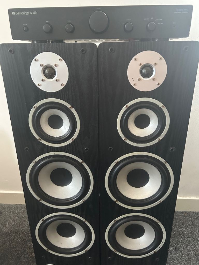 Baird TI400w Floor standing Speakers-Cambridge integrated amplifier 