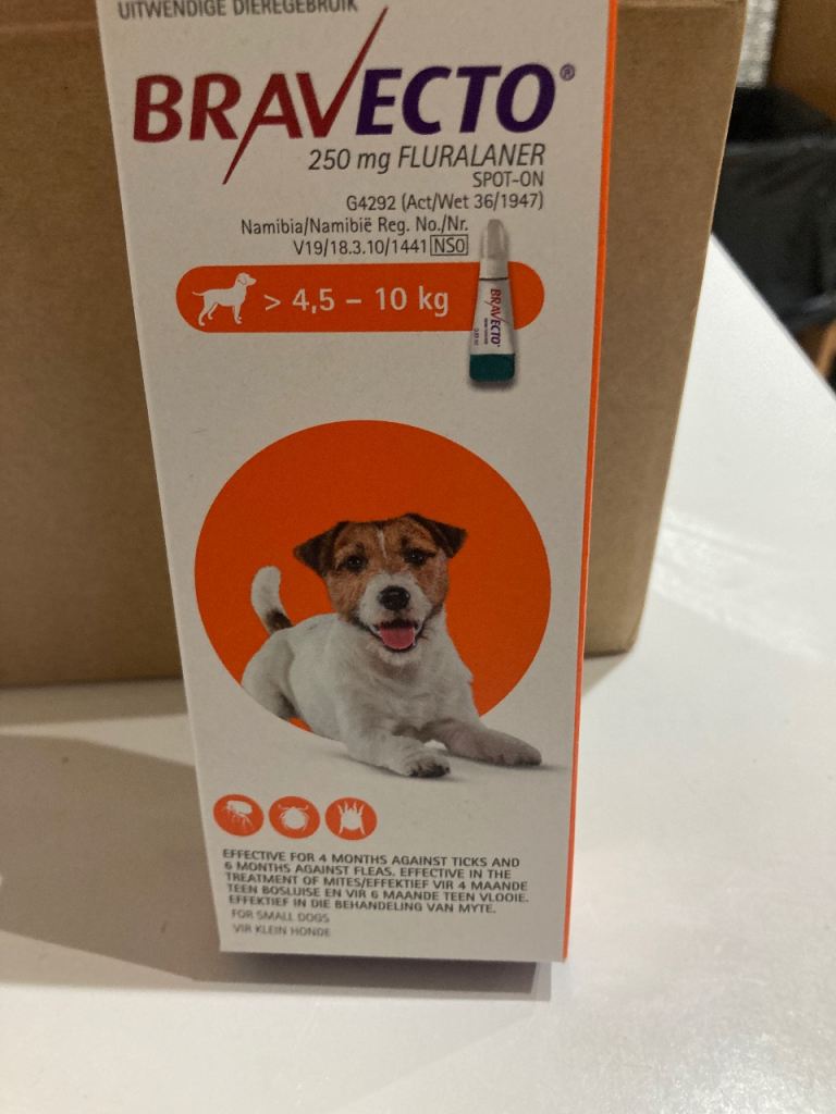 New Bravecto spot-on for dogs under 10kg
