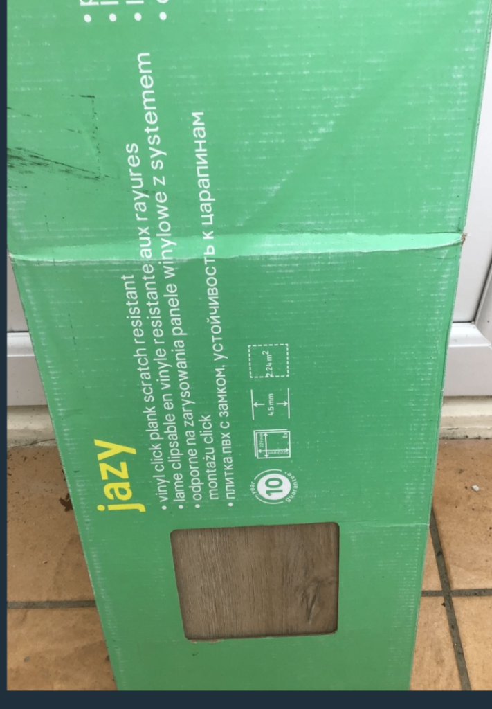 Flooring Laminate vinyl click plank B and Q New