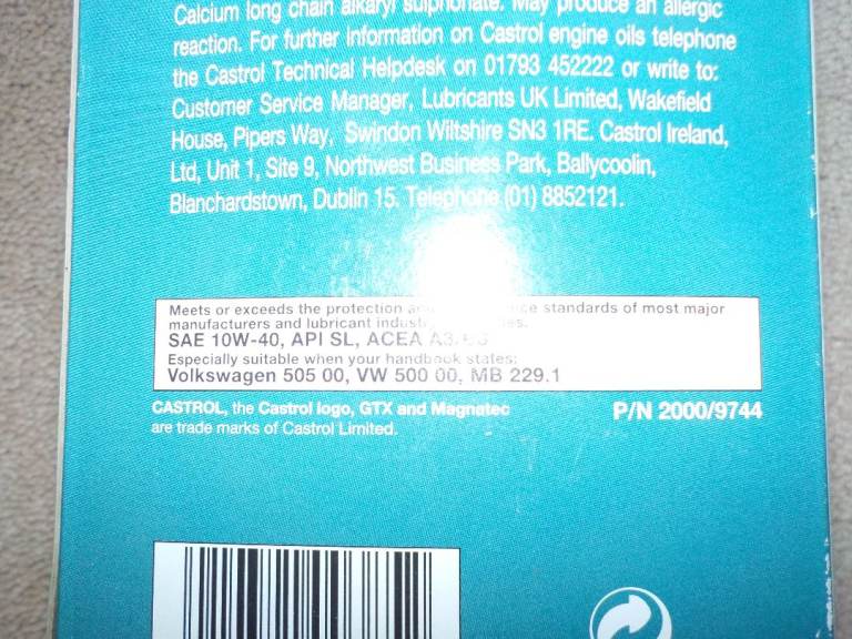 Castrol Magnatec 10W-40 Motor Oil