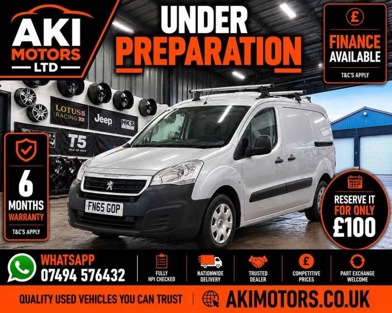 2015 Peugeot Partner 1.6 HDi 850 Professional L1 4dr Panel Van Diesel Manual