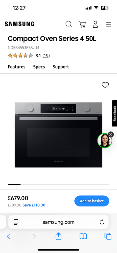 Samsung oven 