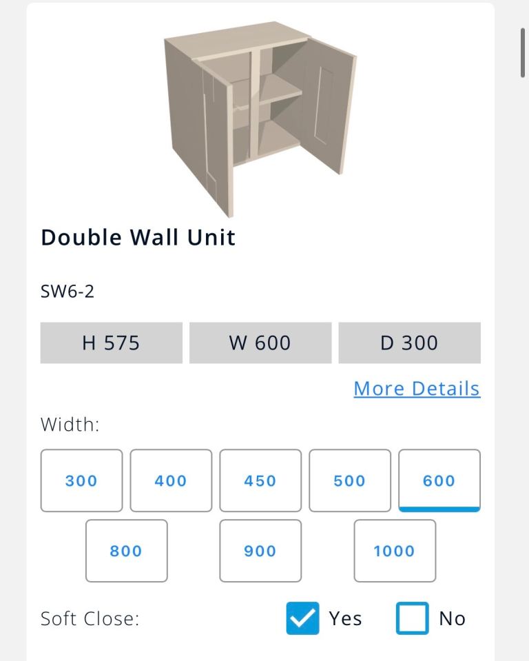 Unopened Double Wall Unit – New Kitchen Cupboard in Box