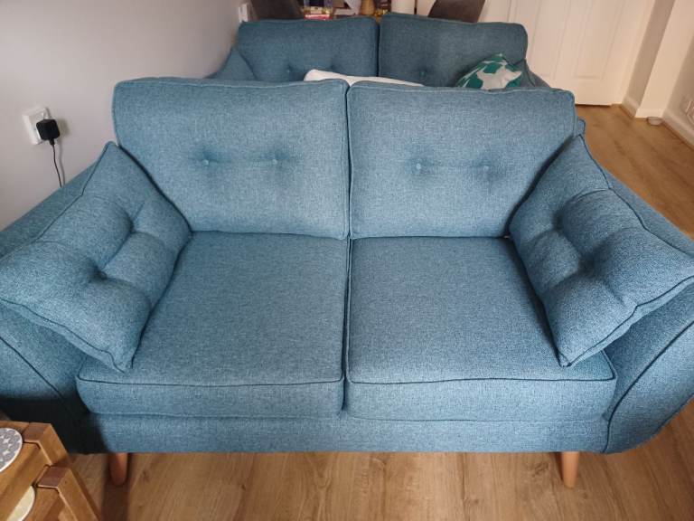 French connection 2x sofa +footstool