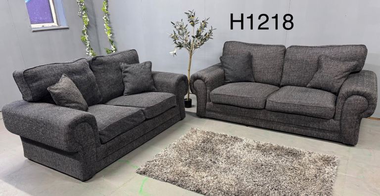 image for Wayfair Grey Fabric 3&2 Seater Sofas  £250 Free Local Delivery
