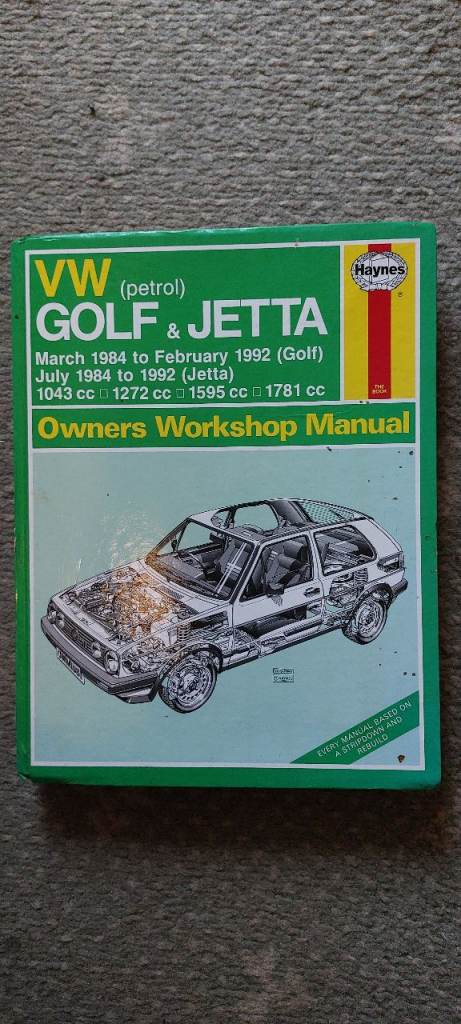 VW Golf MK2 + Jetta Haynes Manual