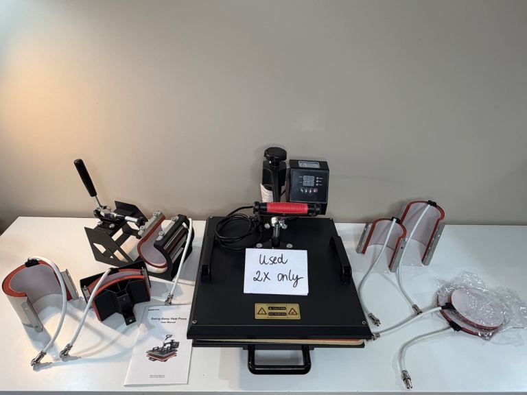 8-in-1 Heat Press Machine – Used Only Twice – Like New