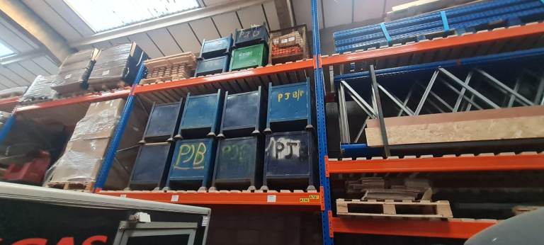 Range of Used Stackable Blue Metal Stillages
