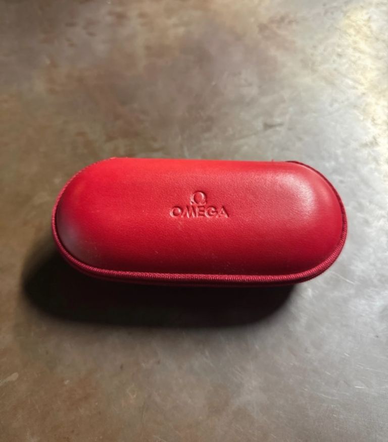 OMEGA Red Leather Travel Case