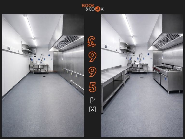 Commercial Kitchen Catering Dark kitchen with 24/7 access, gas, 3 phase electric, floor drain.