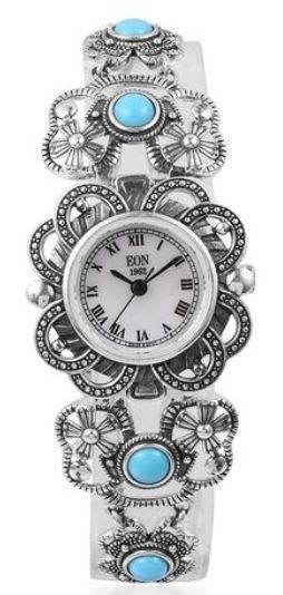NEW BOXED W2 TJC EON 1962 Swiss movement Arizona sleeping beauty turquoise watch .....