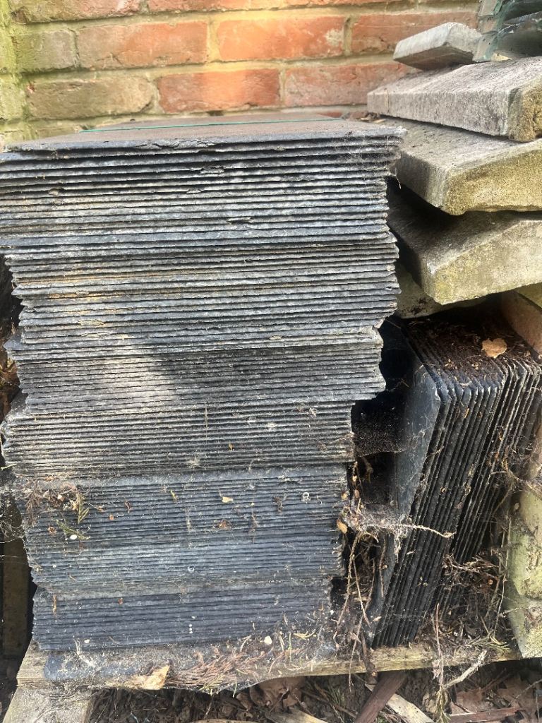 Fibre Roofing Slates – unused, Good for Repairs