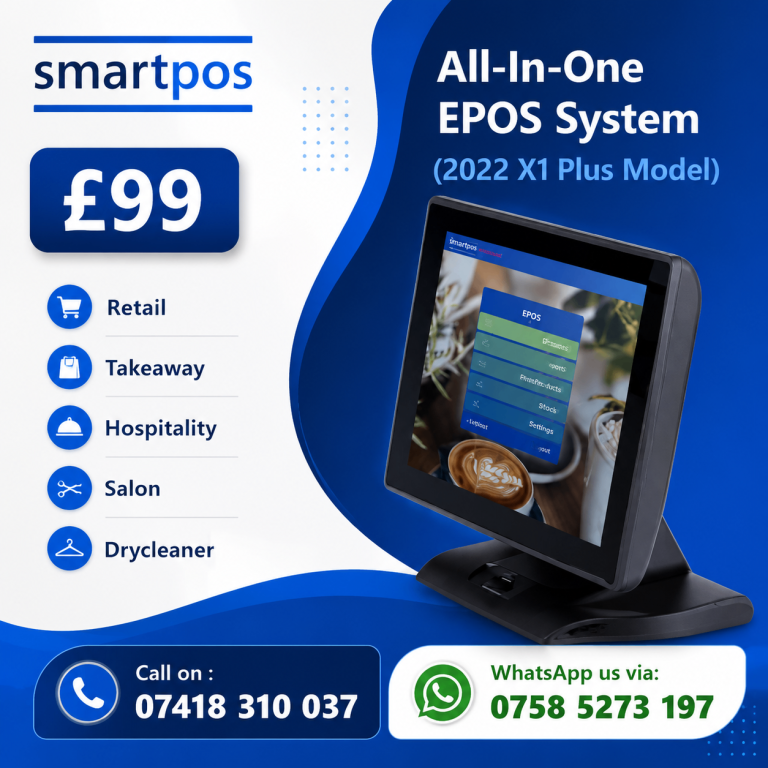 15” NEW EPOS System Retail Hospitality Salon Takeaway Restaurant With Software