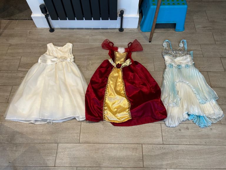 3 Girls Dressing Up Outfits Dresses - 5-8 Years - Disney… GUC
