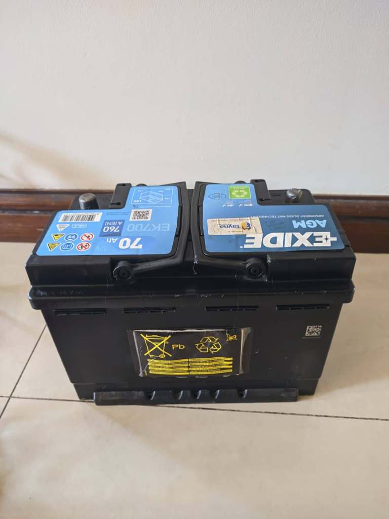  Exide AGM 12V Car Battery – Under 2 Years Old – Bargain at £40