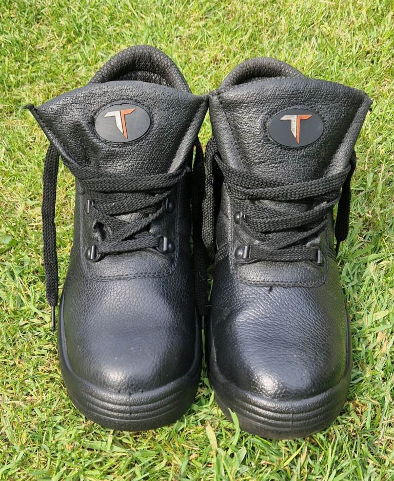 Safety steel toe work boots
