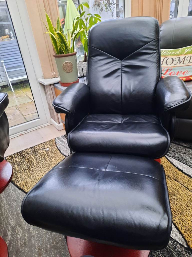 Leather Recliner Swivel chairs.