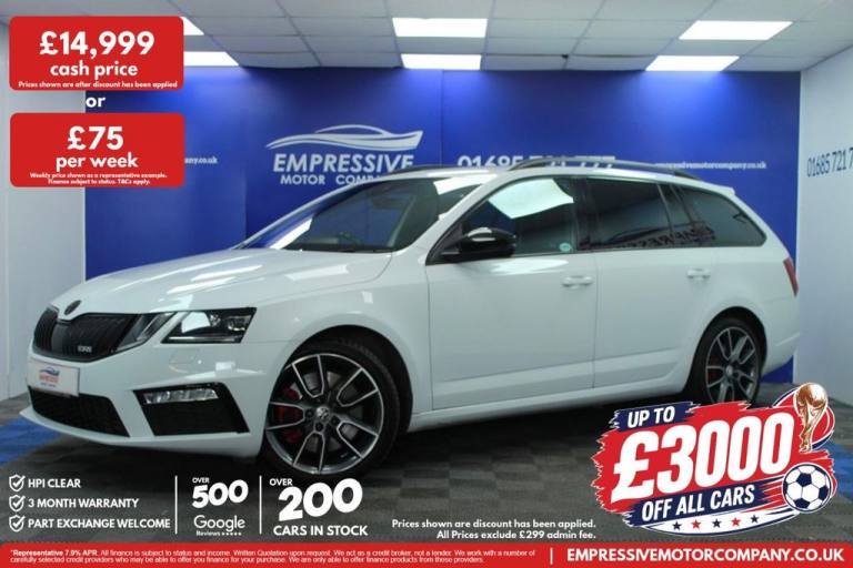 2019 19 SKODA OCTAVIA 2.0 TSI GPF VRS ESTATE 5DR PETROL MANUAL EURO 6 (S/S) (245