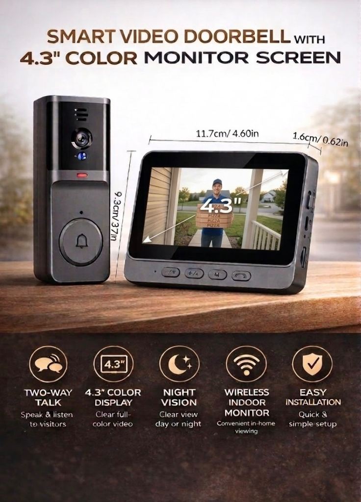 Door Bell Camera & Display Screen