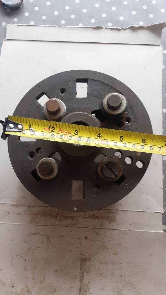 Myford super 7 rotary table female thread slots an holes chuck adapter 7 inch 