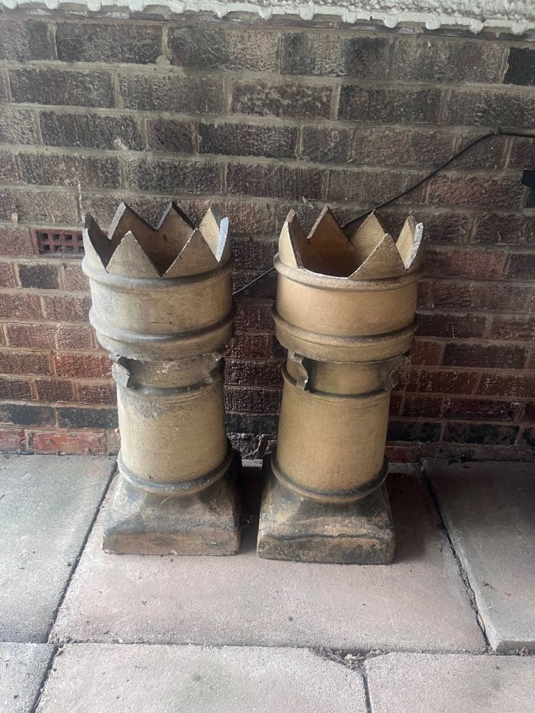 2 chimney pots