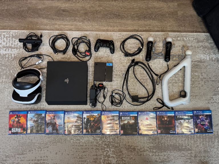 Sony PS4 Pro (1TB) with PSVR & 11 games