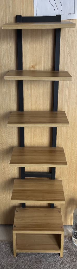 PENDING COLLECTION Modern Wooden Wall-Mounted Shelving Unit – Good Condition