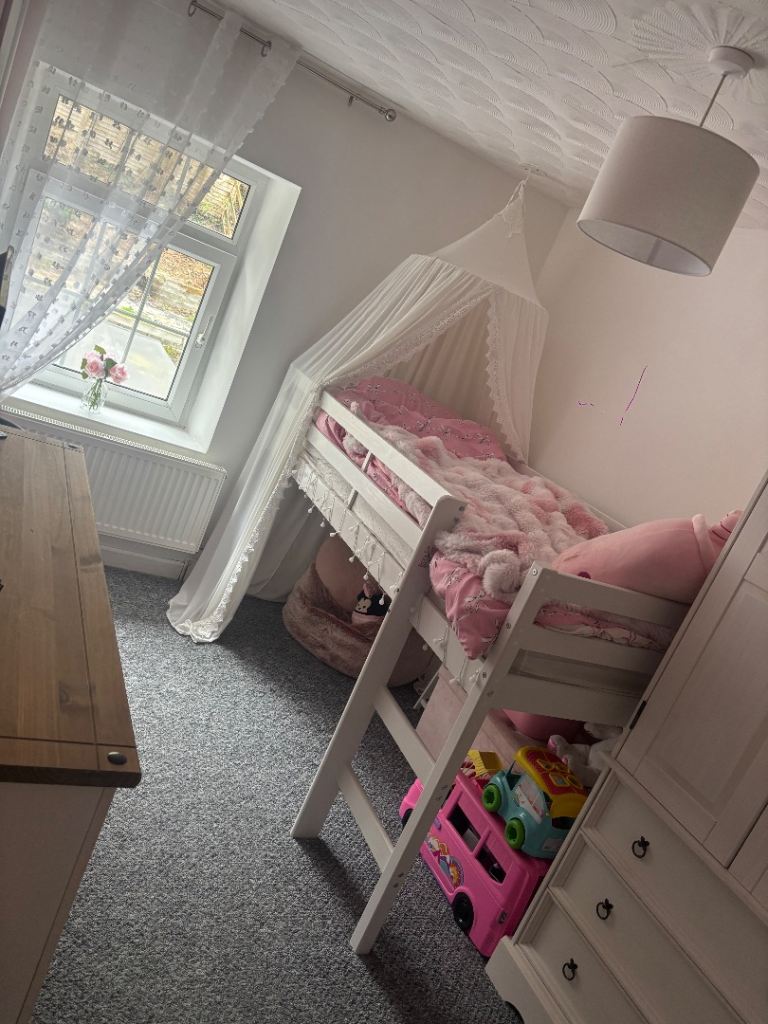 Kids Mid sleeper single bed frame 