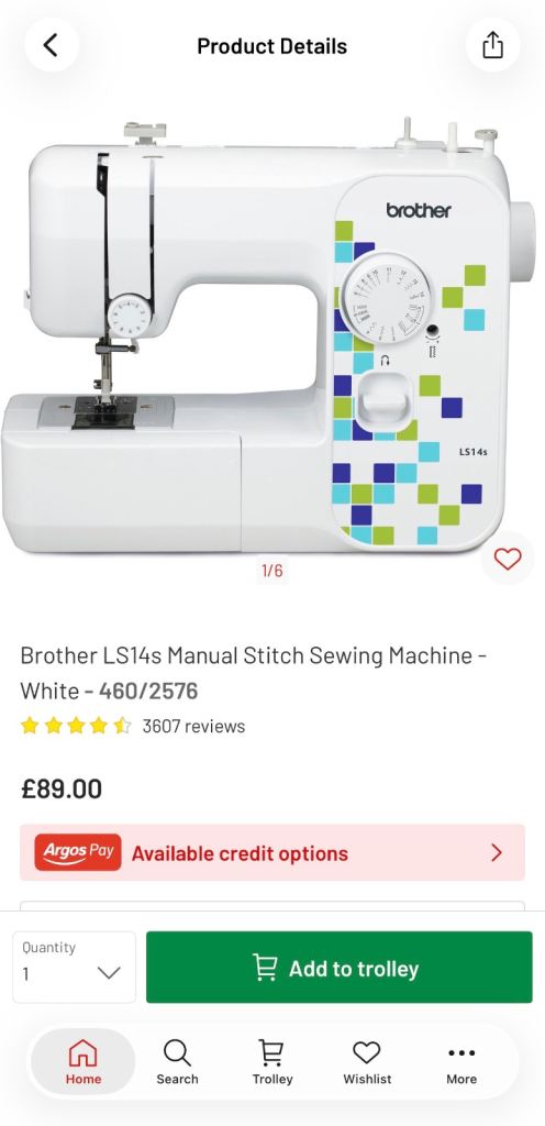 Brother LS14s Manual Stitch Sewing Machine - White