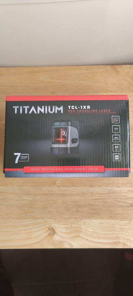 image for Titanium TCL-1XR Cross-Line Red Laser Level - New