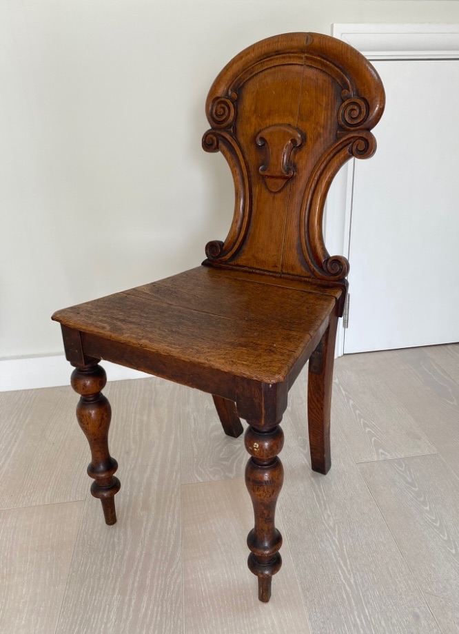 Vintage Carved Wooden Chair – Solid Wood, Good Condition