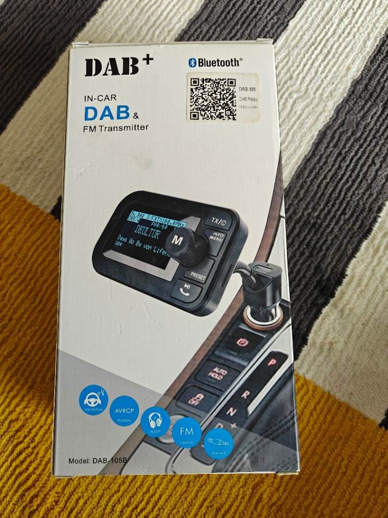 Car DAB/DAB+ Radio Adapter 2.3" LCD Bluetooth FM Transmitter Handsfree
