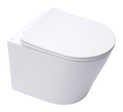 Wall-hung Rimless Toilet including seat. Gloss finish. BNIB.