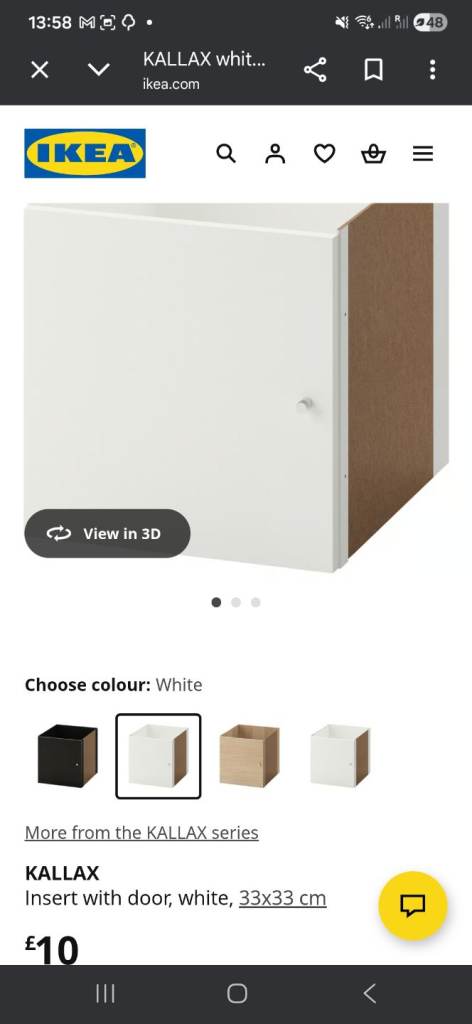 Kallax door insert brand new white ikea