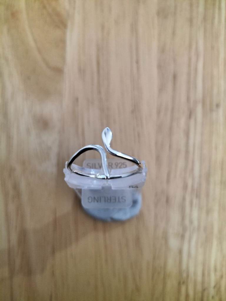 New Sterling Silver Snake Ring size N