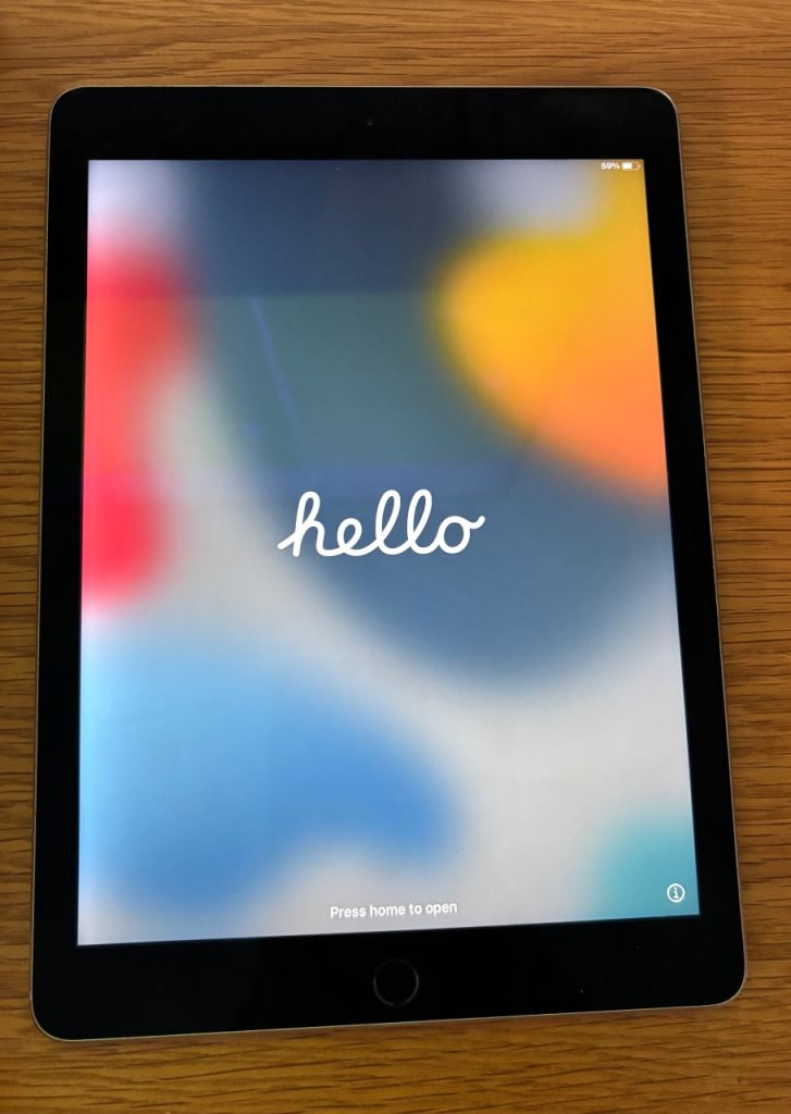 This is an Apple iPad Air 2. 128gb. Model number: A1566. Original box.