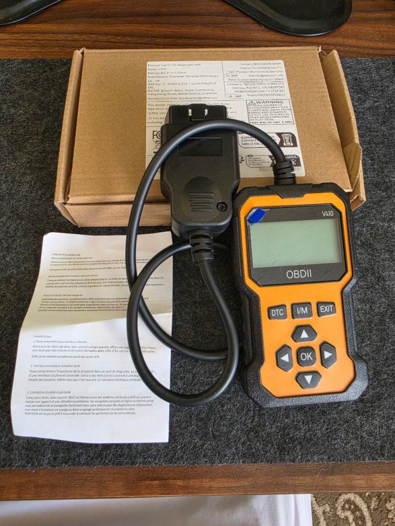 Car Diagnostic Scanner, V410 OBD2 Fault Code Reader for Engine Check, Automotive Diagnostic Tool