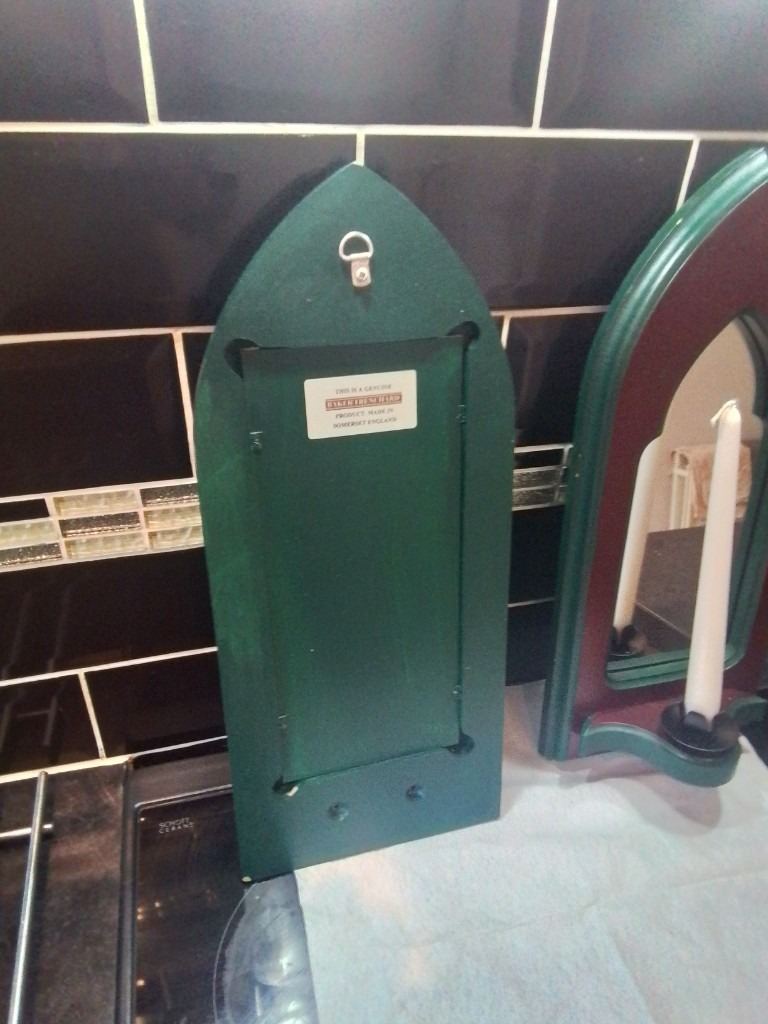 Baker trenchard wooden arch mirror candle holder 