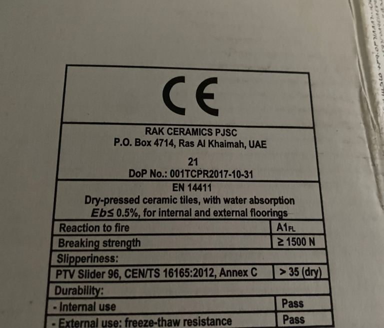 Porcelain floor times