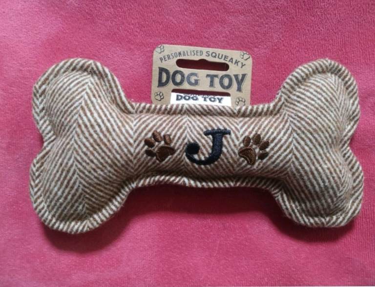 J Initial Dog Toy Brown - Brand New