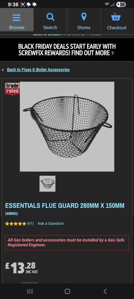 Circular flue guard